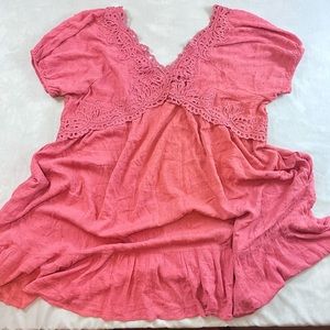 Oddy Boho Style Coral Dress